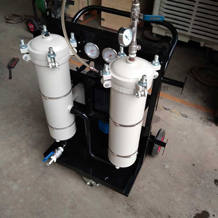 華豫生產(chǎn)供應雙筒過濾精密濾油機 濾油小車